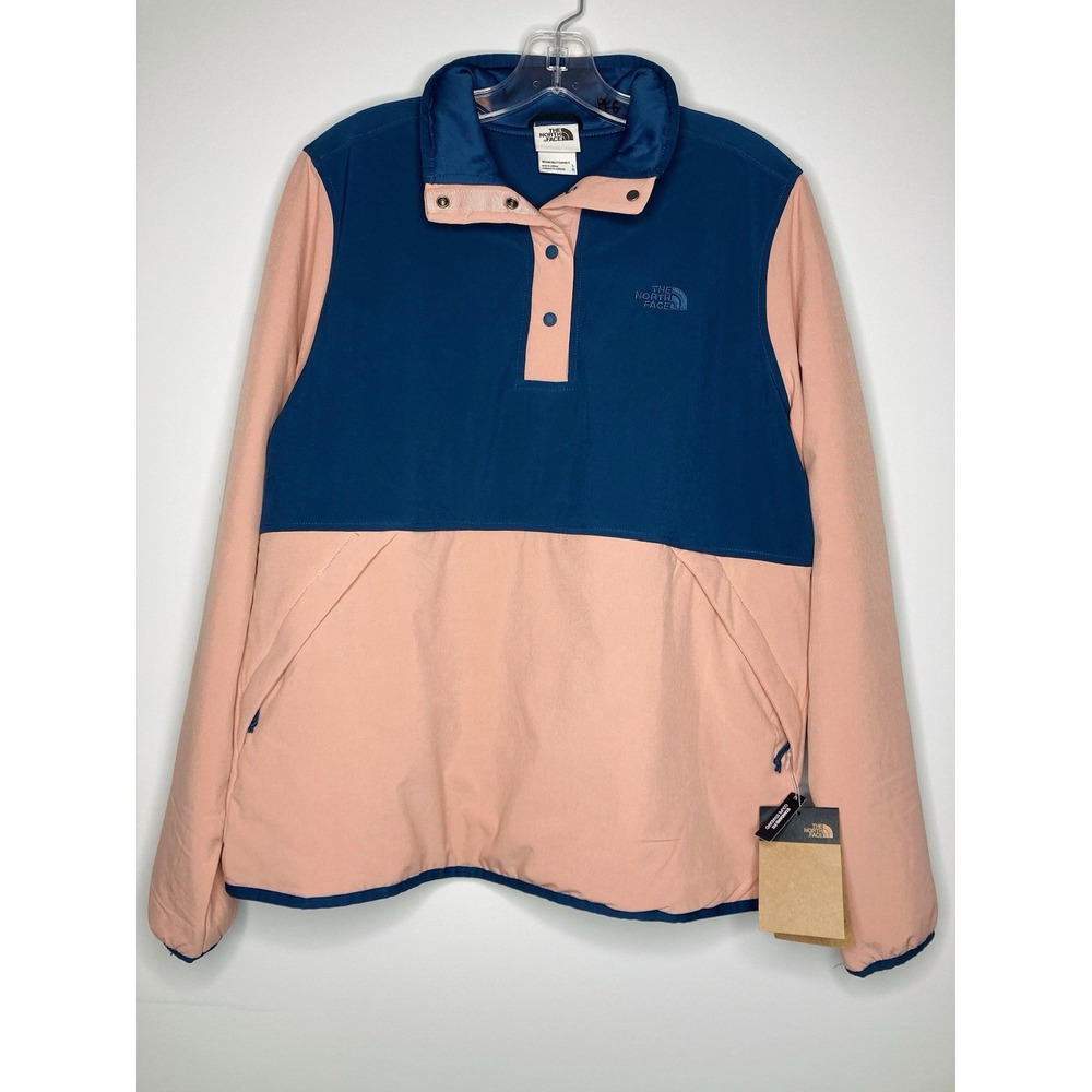 The North Face Mountain Sweatshirt Pullover 3.0 Women Size Large Teal Pink NWT